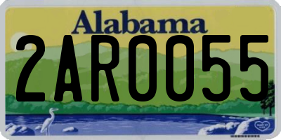 AL license plate 2AR0055