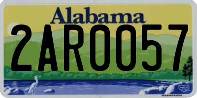 AL license plate 2AR0057