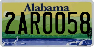 AL license plate 2AR0058