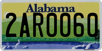 AL license plate 2AR0060