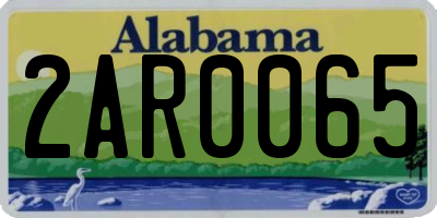 AL license plate 2AR0065