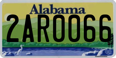 AL license plate 2AR0066