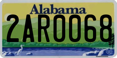 AL license plate 2AR0068