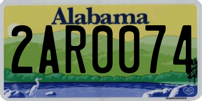 AL license plate 2AR0074