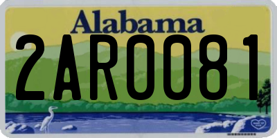 AL license plate 2AR0081