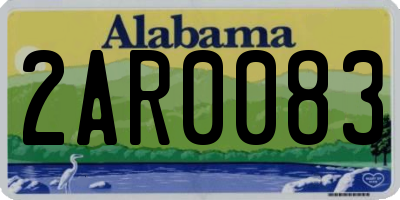 AL license plate 2AR0083