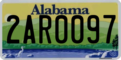 AL license plate 2AR0097