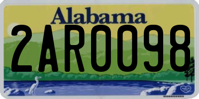 AL license plate 2AR0098