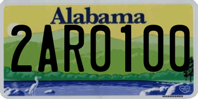 AL license plate 2AR0100