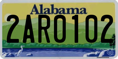 AL license plate 2AR0102