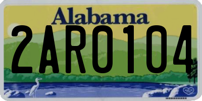 AL license plate 2AR0104