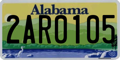 AL license plate 2AR0105