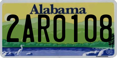 AL license plate 2AR0108