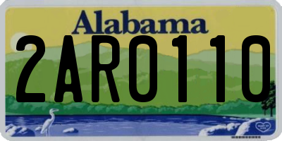 AL license plate 2AR0110