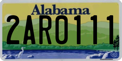 AL license plate 2AR0111