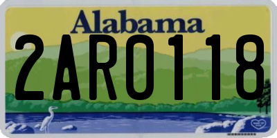 AL license plate 2AR0118