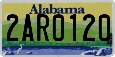 AL license plate 2AR0120