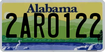 AL license plate 2AR0122
