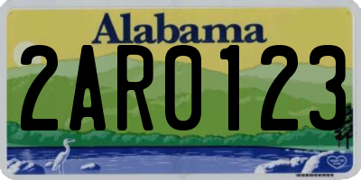 AL license plate 2AR0123