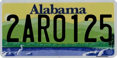 AL license plate 2AR0125
