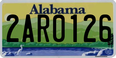AL license plate 2AR0126
