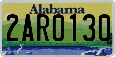 AL license plate 2AR0130