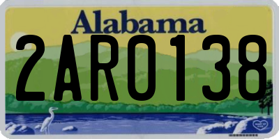 AL license plate 2AR0138
