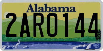 AL license plate 2AR0144
