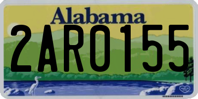 AL license plate 2AR0155