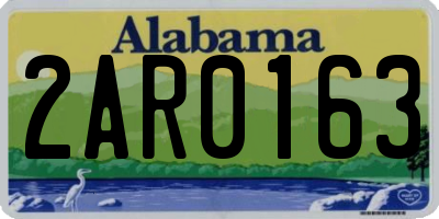 AL license plate 2AR0163