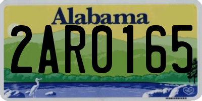 AL license plate 2AR0165