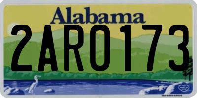 AL license plate 2AR0173