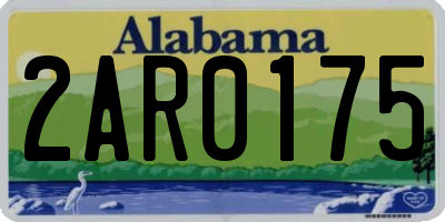 AL license plate 2AR0175