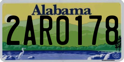 AL license plate 2AR0178