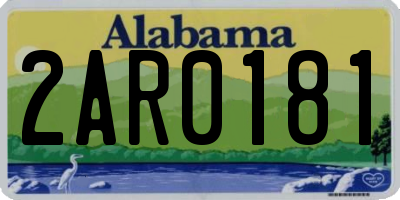 AL license plate 2AR0181