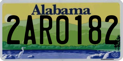AL license plate 2AR0182