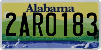 AL license plate 2AR0183