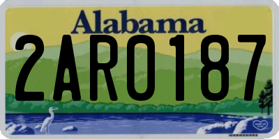 AL license plate 2AR0187