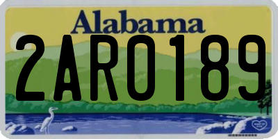AL license plate 2AR0189