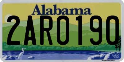 AL license plate 2AR0190