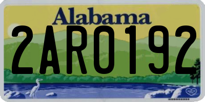 AL license plate 2AR0192