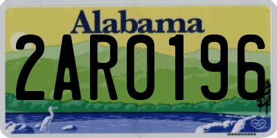 AL license plate 2AR0196