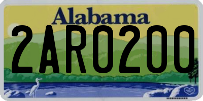 AL license plate 2AR0200