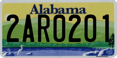AL license plate 2AR0201