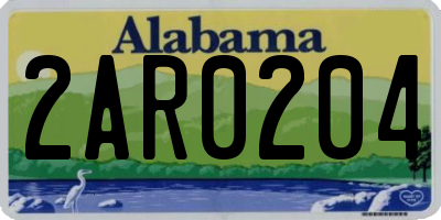 AL license plate 2AR0204