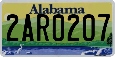 AL license plate 2AR0207