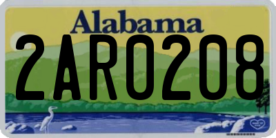 AL license plate 2AR0208