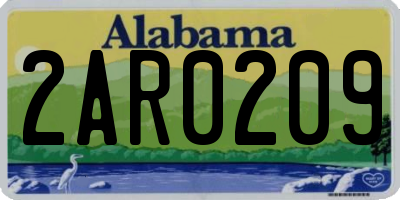 AL license plate 2AR0209