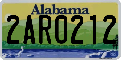 AL license plate 2AR0212