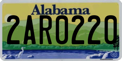 AL license plate 2AR0220